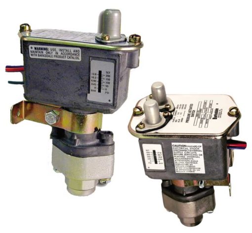 Barksdale Series C9612 Sealed Piston Pressure Switch, Housed, Single Setpoint, 250 To 3000 PSI
